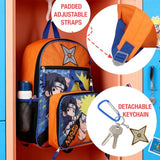 BIOWORLD Unisex Naruto Sasuka & Naruto 5-Piece Backpack Set (Little Kid/Big Kid), Blue, One size