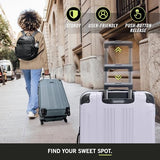 Kenneth Cole REACTION Out of Bounds Lightweight Hardshell 4-Wheel Spinner Luggage, Lavender, 20-Inch Carry On