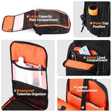 Oumurs Motorcycle Helmet Backpack for Long Travel with 30-40L Expandable Large Capacity Laptop Backpack Water-resistant Black 600D Polyester