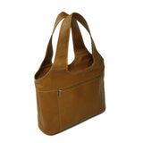 Piel Leather Laptop Hobo, Saddle, One Size