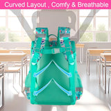3PCS Bookbag for Girls, Sequin Backpack with Lunch Box, 15" Kids Preschool School Bag for Elementary Toddler Students - Green Koala