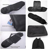 SquEqu Skateboard Bag Backpack 31'' Slim Foldable Nylon Skate Board Carry Bags with Gloves Pouch Portable Longboard Handy Storage Organizer with Adjustable Strap for Travel Outdoor Skating Skateboards
