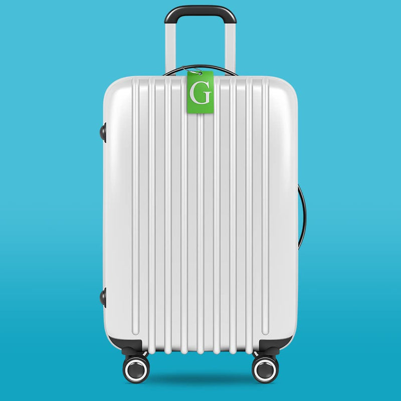 Shacke Luggage Tag Initial – Fully Bendable Tag w/Stainless Steel Loop (Letter G)