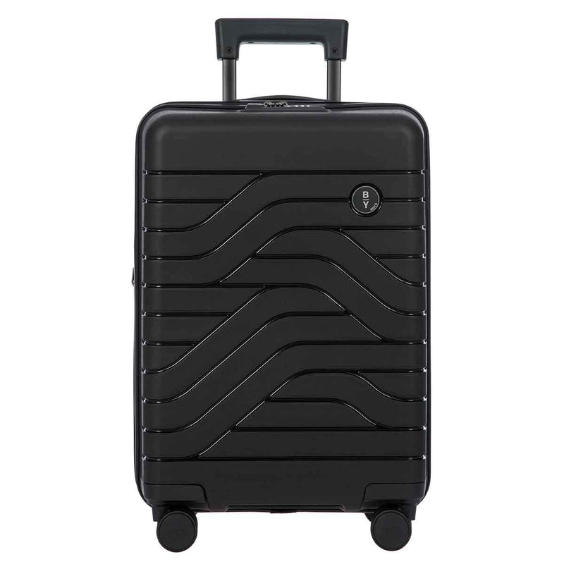 Bric's B|Y Ulisse Carry-On Spinner – Lightweight Hard Shell Luggage, Smooth 360° Double Wheels, TSA Combination Lock, USB Port & Interior Organization - 21 Inch, Black