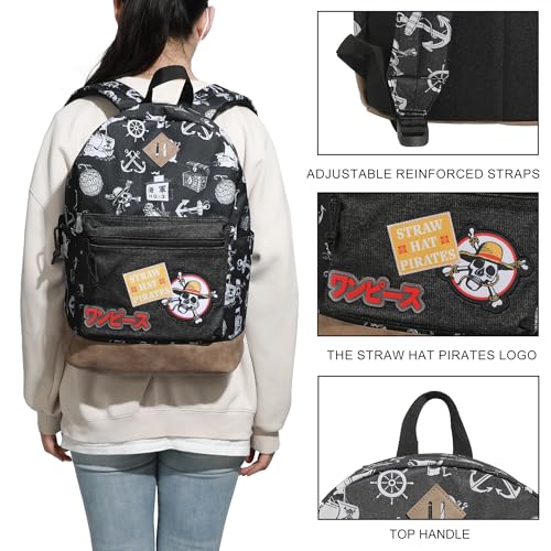 One Piece Live Action Icons 16.5" Black Backpack
