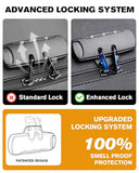 SafeDelux Smell Proof Bag, Odor Proof Bag with Combination Lock, Durable Smell Proof Container with Carbon Lining, Secure Odorless Travel Pouch for Home & On-the-Go (Grey)