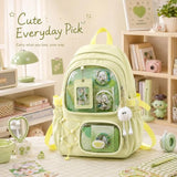 HOKMAH Cute Itabag Backpack Purse Bag - Kawaii Coquette Bookbag Ita Shoulder Bag Y2k Harajuku Backpack Cutecore Daypack (Green)