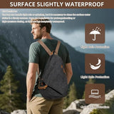 Vintage Canvas Backpack Crossbody Rucksack Outdoor Daypack for Men Women