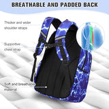Bevalsa Backpack for Boys, Lightning School Bags with Lunch Bag & Pen Case for Kids, Bookbag for Boys Teens Elementary Middle High School