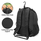 DSLEAF Tennis Backpack for 2 Rackets, Tennis Bag with Separate Ventilated Shoe Space for Tennis/Pickleball/Badminton/Squash Racquet and Accessories