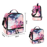 Tilami Lunch Bags Insulated Adjustable Strap Zipper, Water-Resistant Cooler Bags, Bento Bags for Kids Toddlers, Pink