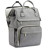 LOVEVOOK 17.3 Inch Laptop Backpack, Large Travel Backpack for Women, Water Resistant Teacher Backpack with Laptop Compartment, Professional Business Work bags with Charger, Austere Grey