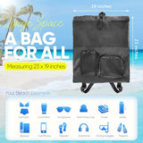 HOHOM Mesh Swim Bag Beach Drawstring Backpack, Waterproof Gym Bags for Women and Men, Large Pool Bag Swimming Gear for Swimmers