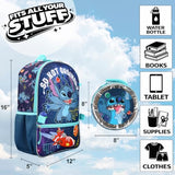 BIOWORLD Unisex Lilo & Stitch 5 Piece Backpack Set (Little Kid/Big Kid), Purple, One size