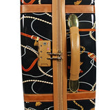 Chariot Regal Vintage Style 2-Piece Hardside Carry-On Retro Train Case Spinner Luggage Set - Black