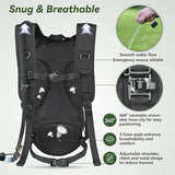 MARCHWAY Tactical Molle Hydration Pack Backpack with 3L TPU Water Bladder, Military Daypack for Cycling, Hiking, Running, Climbing, Hunting, Biking (Black)