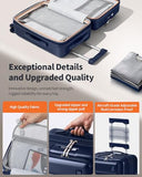 ISLAND ELEPHANT 20IN Expandable Carry On Luggage-Navy Blue
