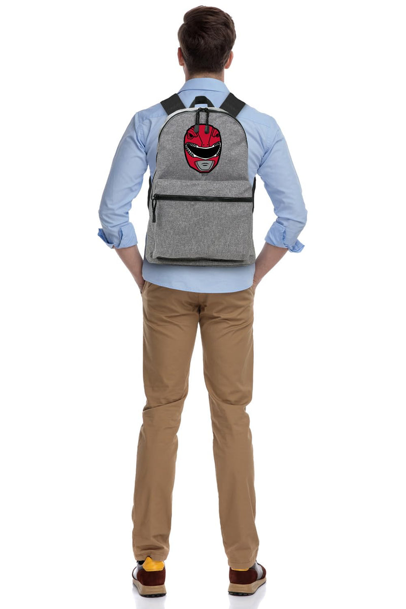 LOGOVISION Power Rangers Red Ranger Helmet Lightweight Backpack for Work School Daily Use Packable for Travel