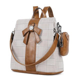 ZOCAI Backpack Purse for Women Fashion Backpack Purses PU Leather Daypacks Anti-Theft Shoulder Bag Satchel Purse(Brown)