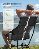 SONGMICS Lightweight Backpacking Chair, Adjustable Height, Steel Frame