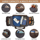 S-ZONE Canvas Duffel Bag for Travel 65L Weekender Overnight Travel Bags with Shoes Compartment for Men