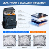 Realcool 33 Can Insulated Soft Cooler Backpack, Leakproof Bag for Camping