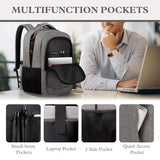 JARWAM 17" Travel Laptop Backpack, Airline Approved Computer Bag, Grey