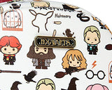 Bioworld Harry Potter Allover Chibi Character Pattern Faux Leather Tote Bag Mini Backpack
