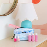 SCOUT 3-Way Toiletry Bag - Travel Makeup Pouch for Women with Three Zipper Compartments - Stands Upright, Wipes Clean