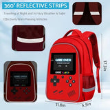 TILYTADLY School Backpack for Boys - Gamer Boys Backpack for Kids Children Teens Elementary Middle School - Students Bag for Ages 6-18,17″ Video Video Game Bookbag Travel Back Pack