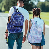 Dafelile Mesh Backpack for Boys Girls Semi-Transparent School Backpack for Boys and Girls See Through Large Capacity Lightning Blue