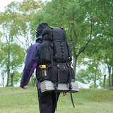 Amazon Basics Internal Frame Hiking Backpack, 75 Liters, Black