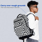 J World Sundance Laptop Rolling Backpack for Girls Boys. Roller Bookbag with Wheels, 20 Inch, Argyle Black