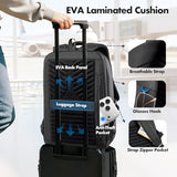 Expandable 16 Inch Laptop Backpack for Men, 40L Travel Backpack with USB-A&C Port, Flight Approved Carry On Backpack, 180° Laptop Compartment, Water-Resistant Business Work Backpack, Black