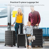OLIXIS 20/24/28 Inch Suitcases Set,Black