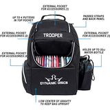 Dynamic Discs Trooper Disc Golf Backpack- Large Beginner Frisbee Disc Golf Bag - Holds 18+ Discs Capacity - Ideal Gifts and Accessories for Men - Lightweight & Durable Backpacks (Black)