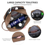 WITZMAN Canvas Travel Backpack Large Laptop Bags Convertible Shoulder Toiletry Bag Hanging Dopp Kit Organizer Water-resistant