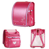 Star-Wind Randoseru Ransel backpack automatic Japanese school bag boys girls leather light weight Rain Cover(Purple)