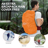 IX INOXTO Hiking Backpack, 26L/40L Waterproof Hiking Daypack with 3L Water Bladder and Rain Cover, Lightweight Travel Camping Backpack for Men Women (Red)