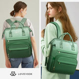 LOVEVOOK Gradient Laptop Backpack for Women,15.6 Inch Work Computer Bakcpack Purse Laptop Bag With Anti-Theft Pocket,Waterproof Carry on Teacher College Backpack for Travel