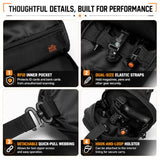 Wotony RFID Blocking Tactical Crossbody Bag for Men - Durable EDC Sling Shoulder Bag with Multi-Pocket Storage
