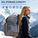 WTVIDAS 50L Ski Boot Bag, Snow Ski Boot Bag Backpack for Travel, Ski Bag for Ski Helmets, Goggles, Gloves, Skis, Snowboard & Accessories