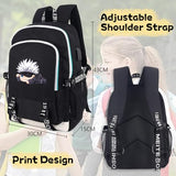 Roffatide Anime Gojo Satoru Laptop Backpack with USB Charging Port & Headphone Port
