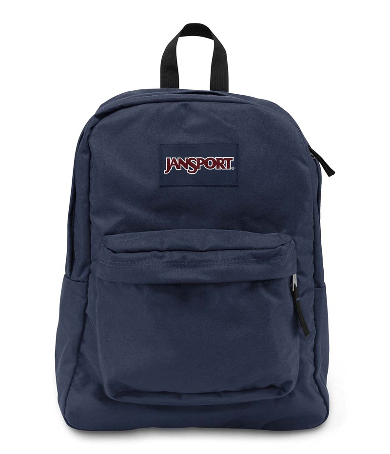 JanSport SuperBreak One Backpack Navy - Durable, Lightweight Bag with 1 Main Compartment, Front Utility Pocket with Built-in Organizer - Premium Backpack