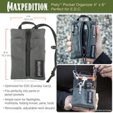 MAXPEDITION Platy Pocket Organizer, Durable EDC Tool Pouch for Men, Neck Wallet with Paracord Lanyard, Holds Flashlight, Multitool, Pen, Notebook (Wolf Gray, 4" x 6")