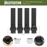 Maxpedition 3-Inch TacTile - Pack Of 4 (Black)