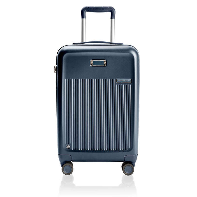 Briggs & Riley Essential 22" Carry On Expandable Spinner - Luggage for Travel, Suitcases with Wheels, Hardside Rolling Bag for Men & Women, Self-Repairing Zipper - Sympatico Collection, Navy