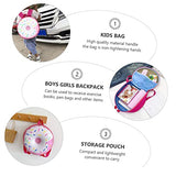 OATIPHO 1pc Boys and Girls Portable Doughnut-shaped Backpack for Girls Lightweight Creative Storage Bag for Preschool and Kindergarten Rainbow Design Safe for Daycare and Travel