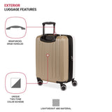 SwissGear Duet Expandable Luggage, Hard Shell Carry-On Luggage with Spinner Wheels