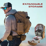 Vertx Siege Backpack - Durable, Water-Resistant with Multiple Compartments for Hiking, Travel, and Everyday Use, Wolf Grey - One Size